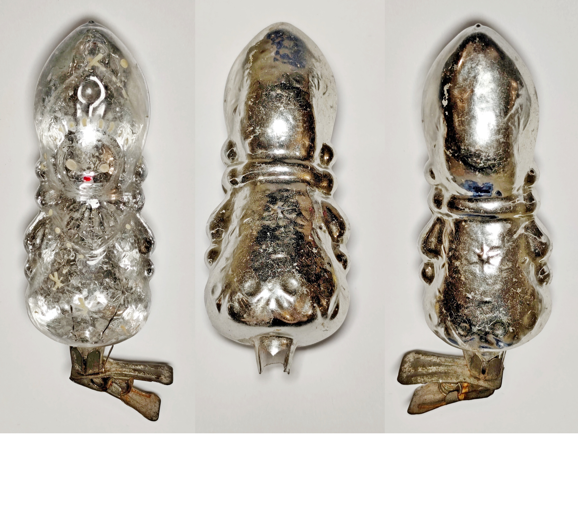 Soviet Glass Christmas Ornament: Rare Snow Maiden / Снегурочка (1950s) #2001-36