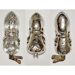 Rare 1950s Soviet Glass Ornament: The Snow Maiden (Snegurochka) Vintage #2001-36