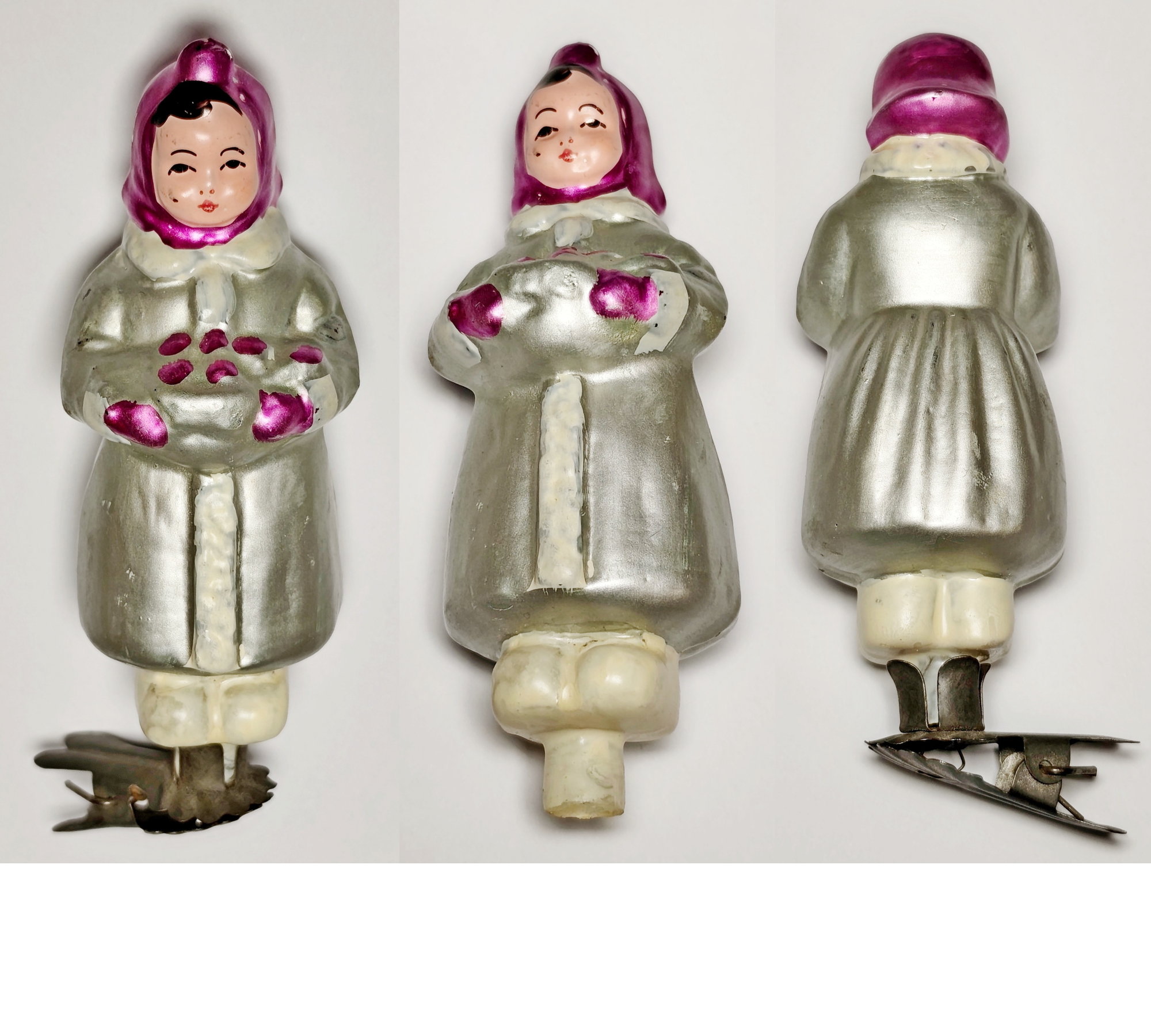 Soviet Glass Christmas Ornament: Rare Darenka / Даренка (1950s Fairy Tale Series) #2001-26 Soviet Glass Christmas Ornament: Rare Darenka / Даренка (1950s Fairy Tale Series) #2001-26