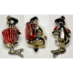Soviet Glass Christmas Ornament: Musical Bear with Accordion (1950s Rare) #2001-88