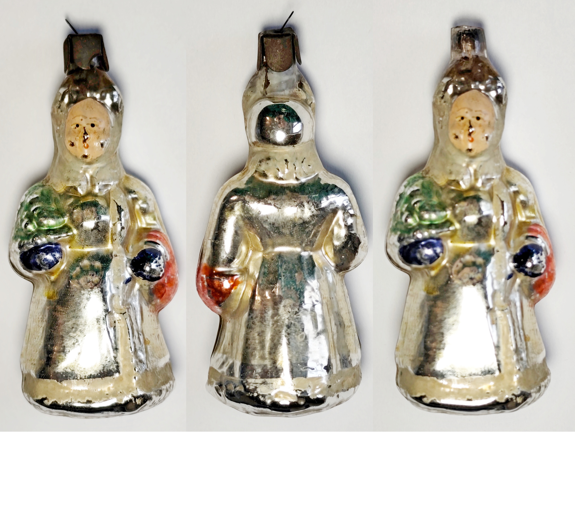 Soviet Glass Christmas Ornament: Rare Snow Maiden / Снегурочка (1950s) #778-6
