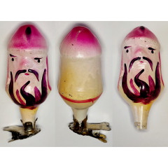 Soviet Glass Christmas Ornament Head of Bogatyr Chernomor Ruslan and Lyudmila Vintage #2004-56 