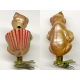 Soviet Glass Christmas Ornament: Musical Bear with Accordion (1950s Rare) #2007-99