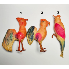 Soviet Spun Cotton Bird Ornament | Vintage Handmade Cotton Batting Toy Soviet Spun Cotton Bird Ornament | Vintage Handmade Cotton Batting Toy