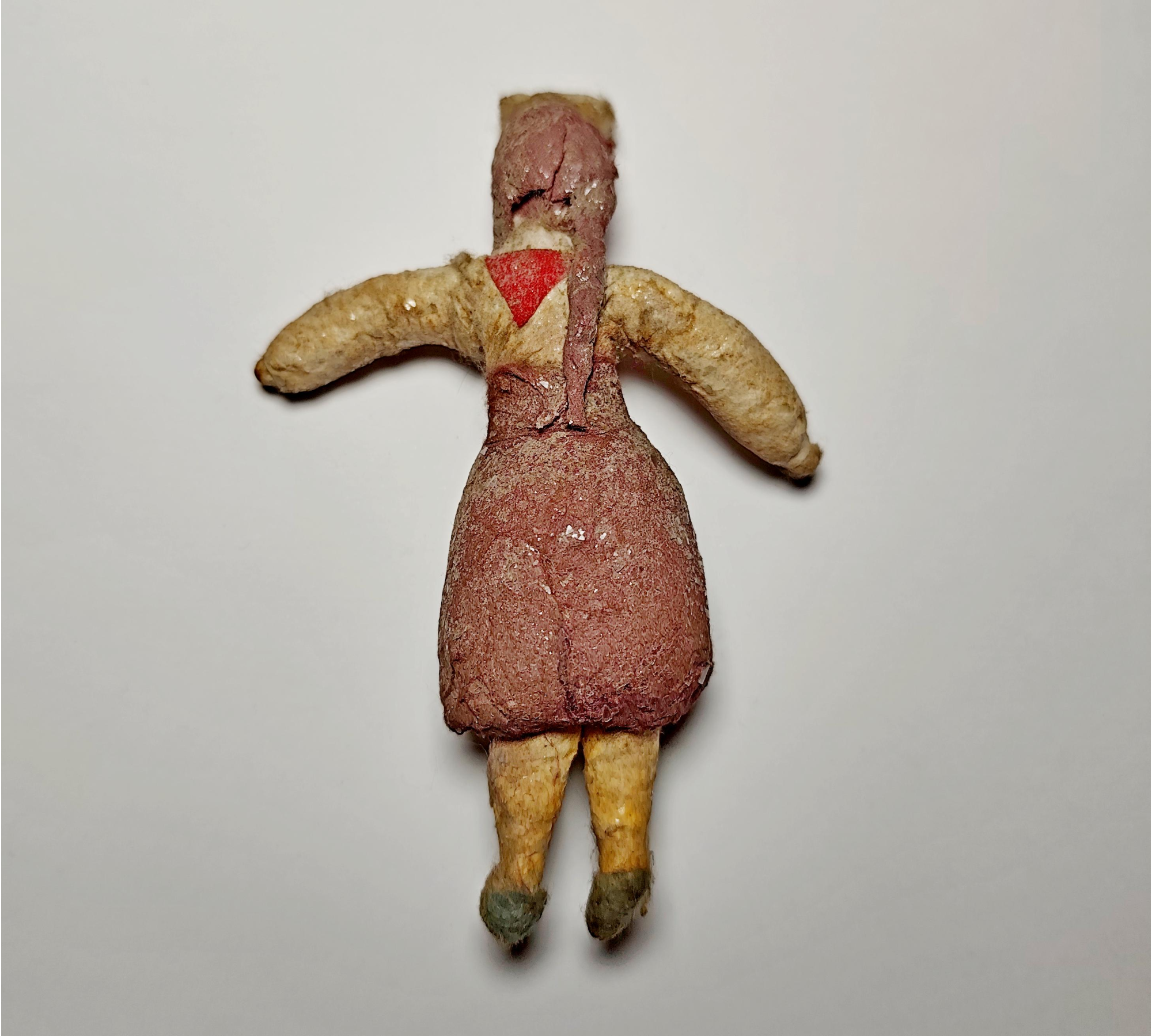 Soviet Spun Cotton Schoolgirl: Rare 1950s Ornament