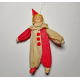 Soviet Papier-Mache Clown: Rare 1950s Crepe Paper Ornament