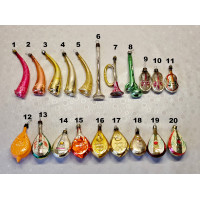 Antique Mercury Glass Musical Instruments Christmas Ornaments | Pick Your Own Soviet Xmas Tree Decorations | 1960s Hand-Painted Collectibles #782 Antique Mercury Glass Musical Instruments Christmas Ornaments | Pick Your Own Soviet Xmas Tree Decorations | 1960s Hand-Painted Collectibles #782