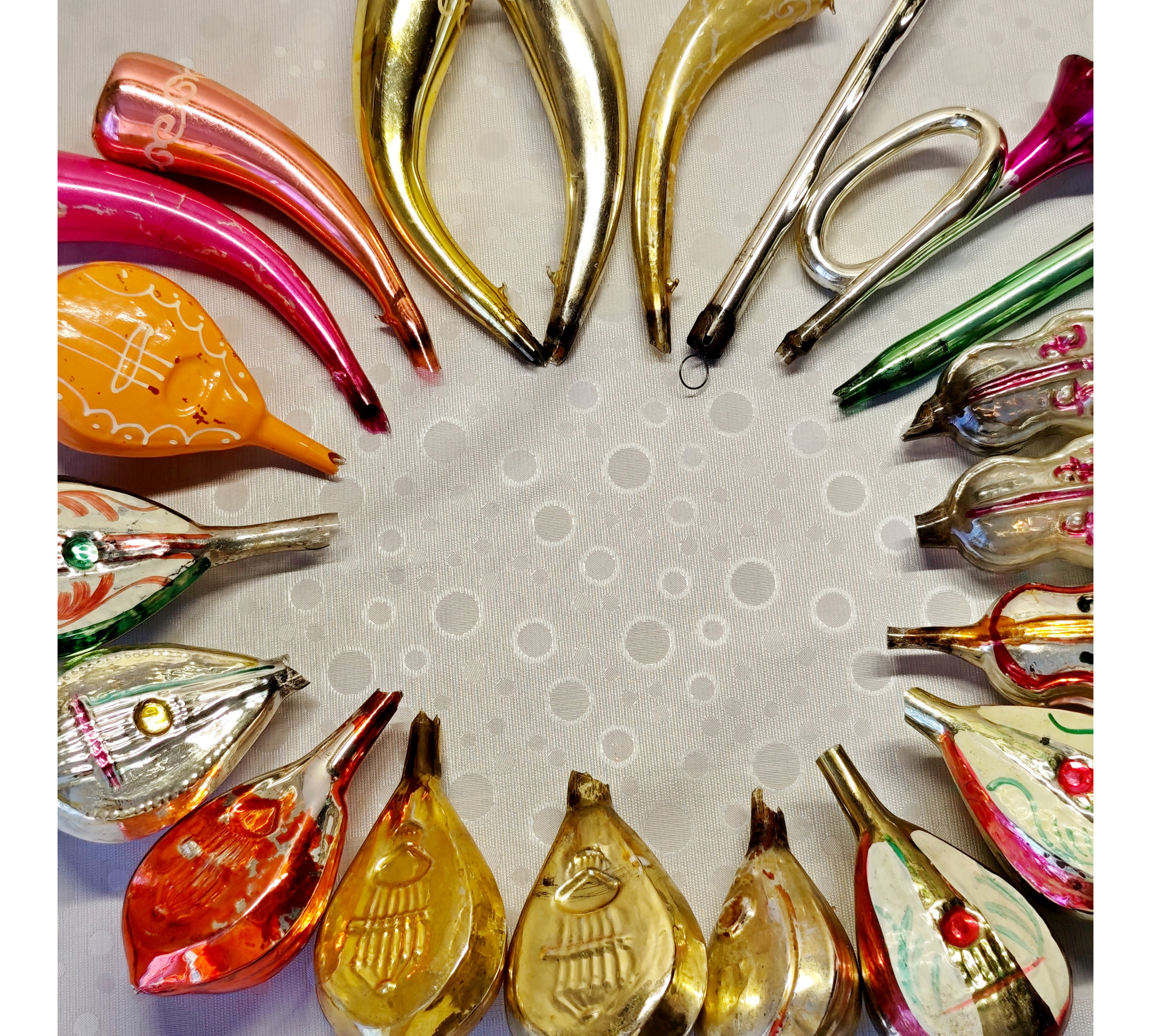Soviet Glass Musical Instruments Christmas Ornaments (Pick Your Own) #782