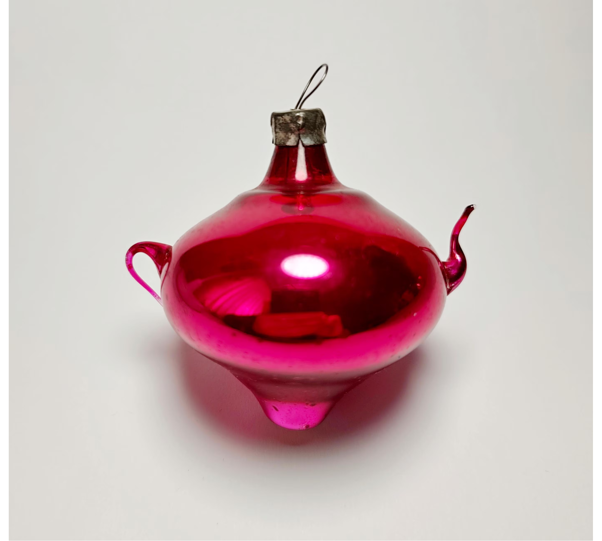 Vintage Soviet Mercury Glass Teapot Ornament #2004-8 Vintage Soviet Mercury Glass Teapot Ornament #2004-8