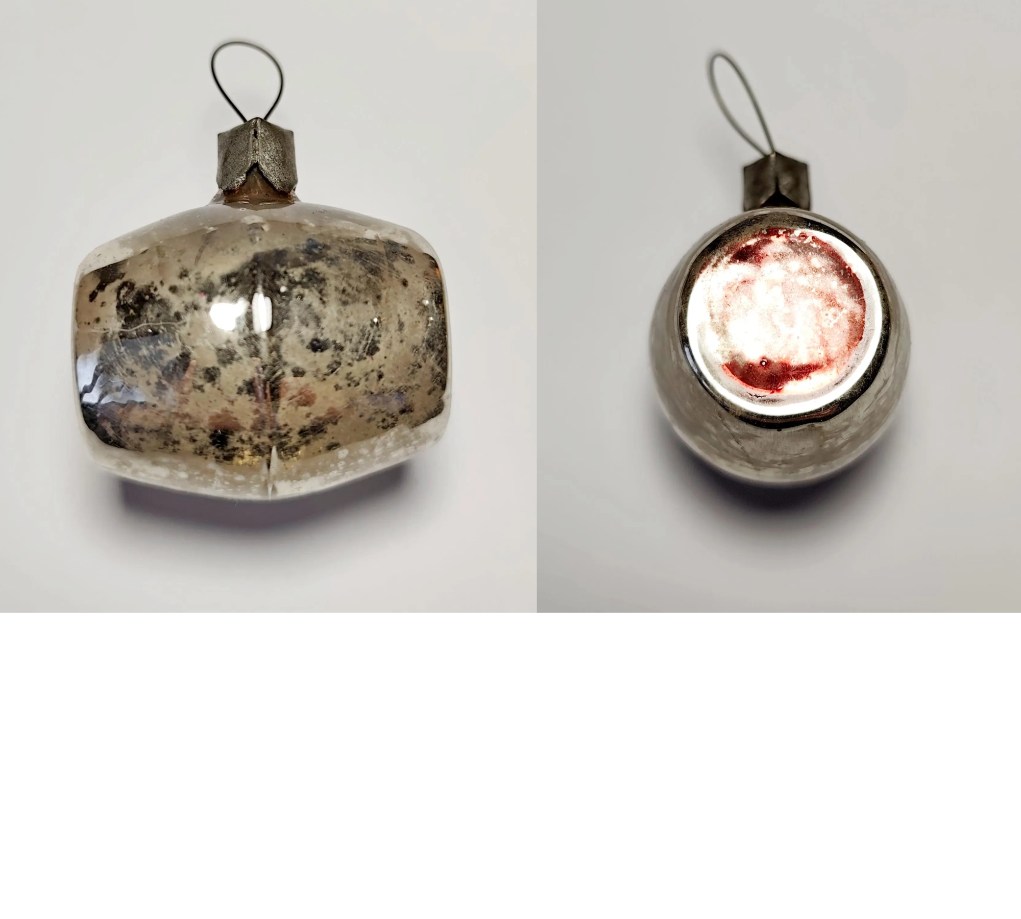 Vintage Soviet Mercury Glass Barrel Reflector Ornament #2003-50 Vintage Soviet Mercury Glass Barrel Reflector Ornament #2003-50